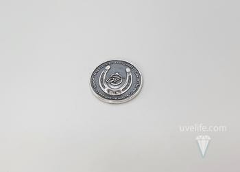 Сувенір Монета на вдачу з мишеням. Фото